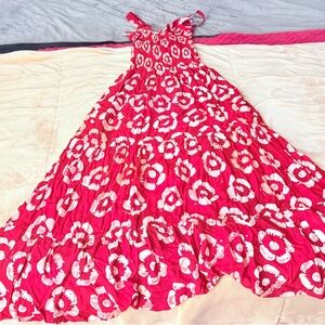 Women’s Busayo - Bami Ruffled Hand-Dyed Crepe Maxi Dress - Red -S- Moda Operandi